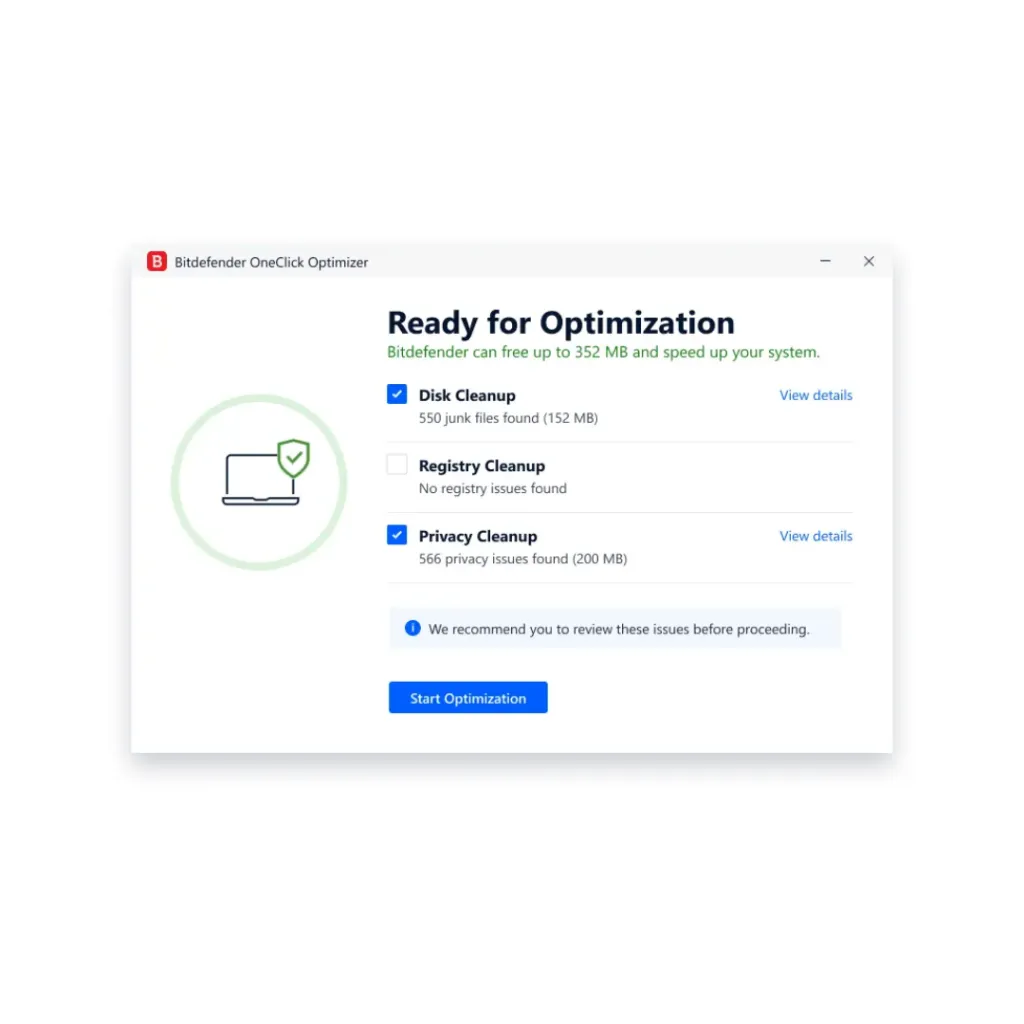 Bitdefender Total Security Optimización de un clic.webp