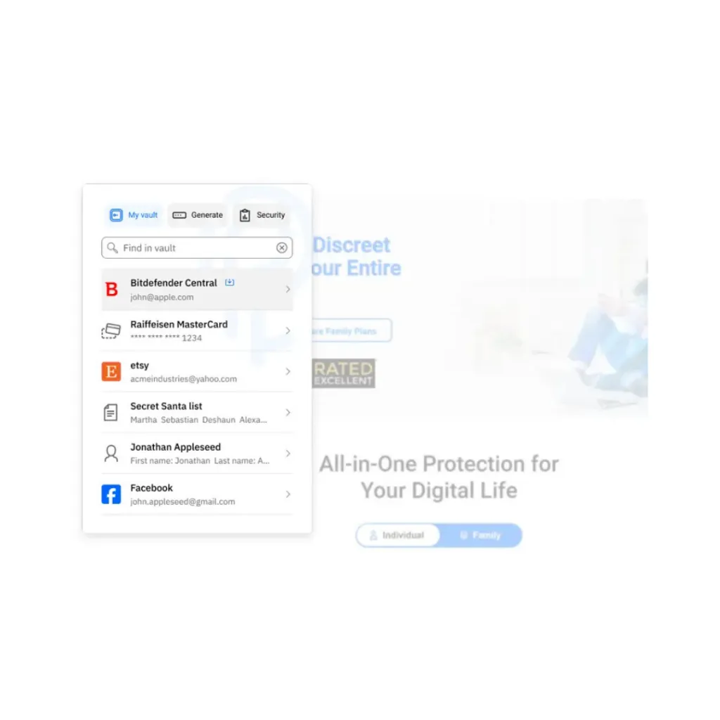 Bitdefender Total Security Administrador de contraseñas.webp