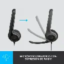 Micrófono abatible con supresión de ruido de diadema Logitech H390