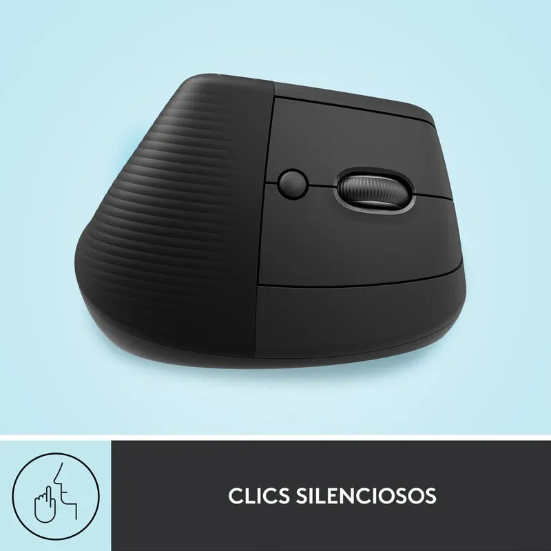 Mouse Logitech Lift Vertical Ergo Inalámbrico Grafito-Clic Silenciosos.webp