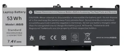 [J60J5] Repuesto Batería Li-Ion Homologada 7.4V,  7200mAh para Dell Latitud 7470-7270