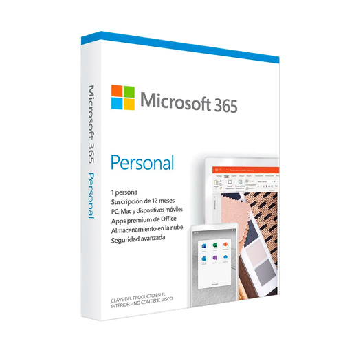 [QQ2-00008] Servicio Licencia ESD Microsoft 365 Personal (1 Persona) -Versión de escritorio Aplicaciones (Word, Excel, PowerPoint y Outlook, Access, Publisher), Forms, Clipchamp, OneNote, 1TB OneDrive, Teams,  Buzón 50GB. 1 Año